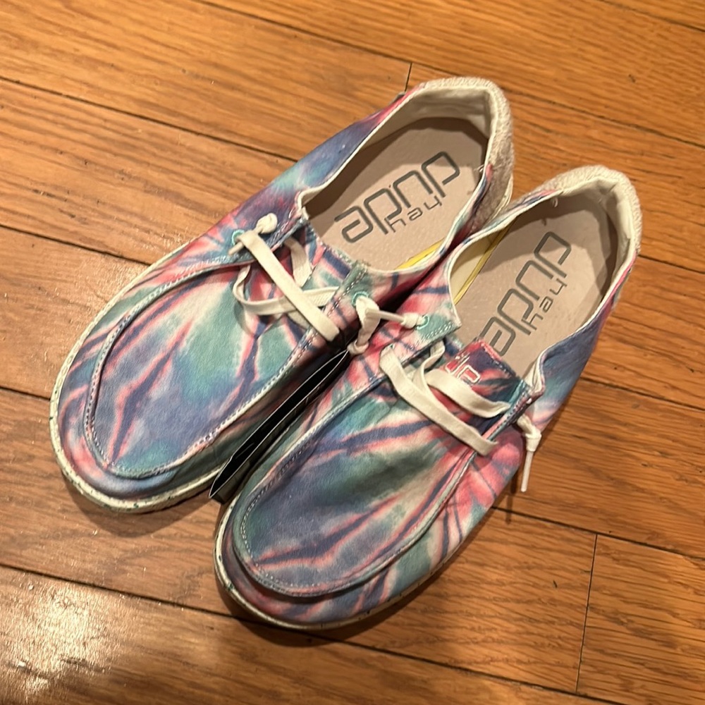 Tie-dye hey dudes new with tags.